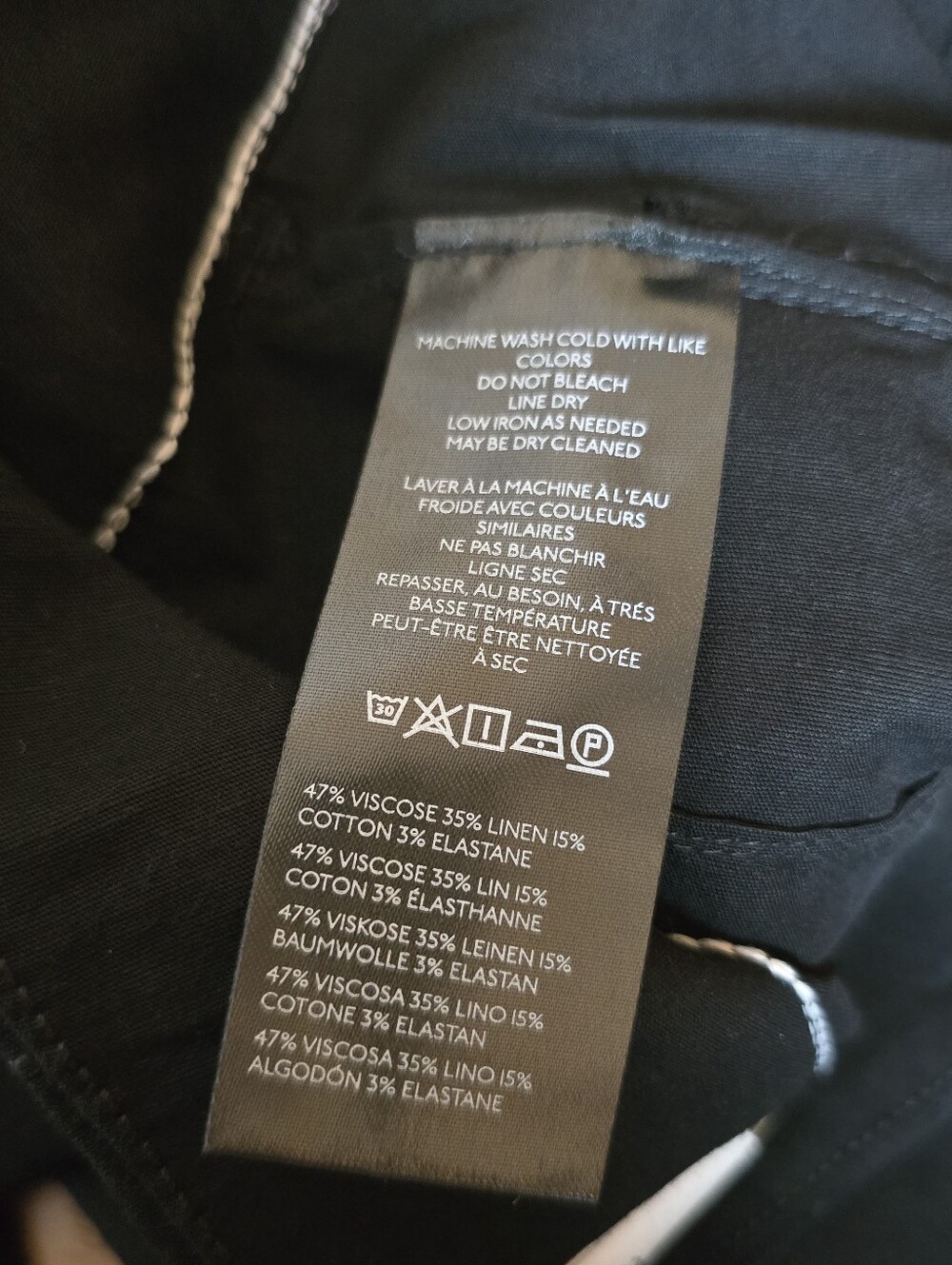 Maeve The Colette Pants Black Wide Leg Cropped High Rise Size 33 Magic Fabric - Picture 7 of 14